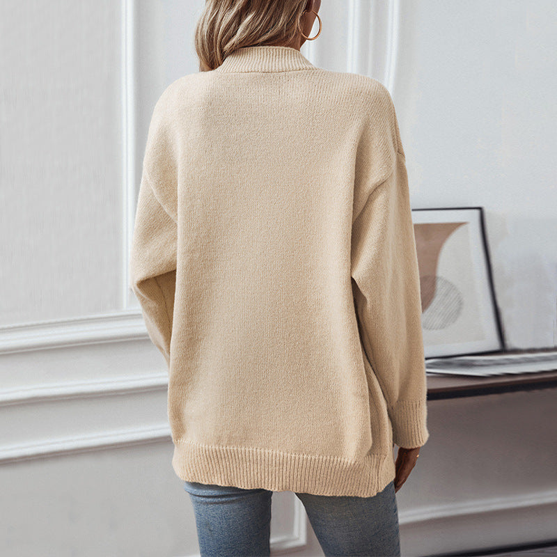 Plain Sweater Coat