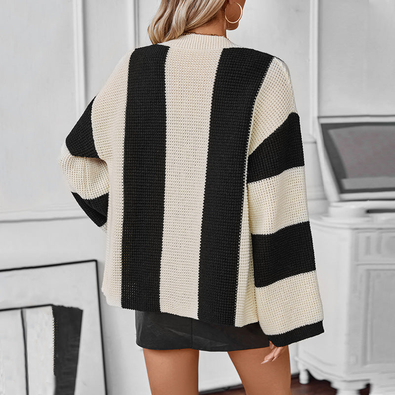 Clashing Stripes Cardigan