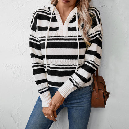 Striped Hooded Sweater