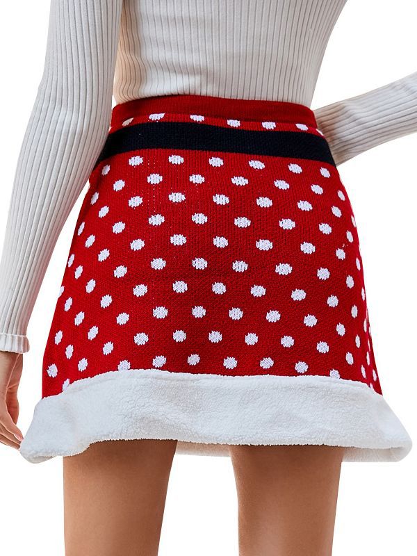 Christmas Patchwork A-Line Skirt