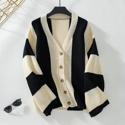 Clashing Stripes Cardigan