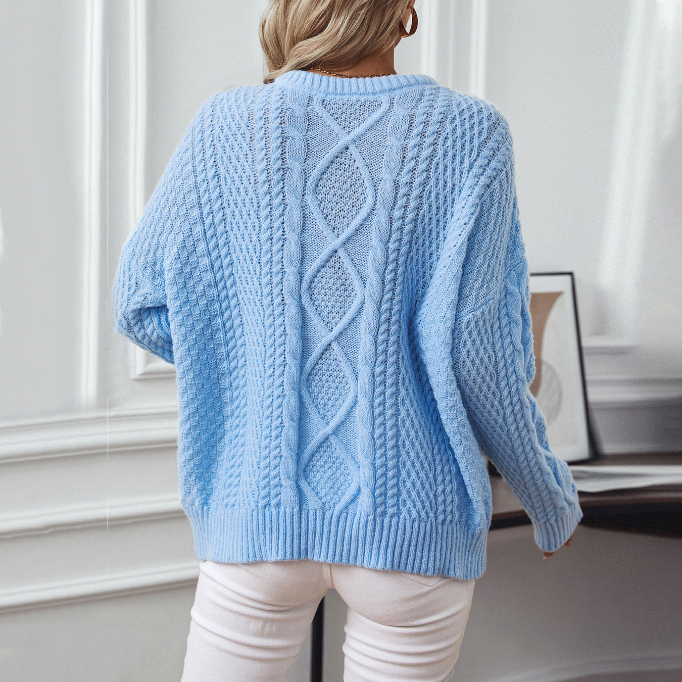 Solid Twist Pullover Sweater