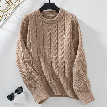 Round Neck Twist Sweater