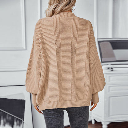 Stranded Knit Loose Cardigan