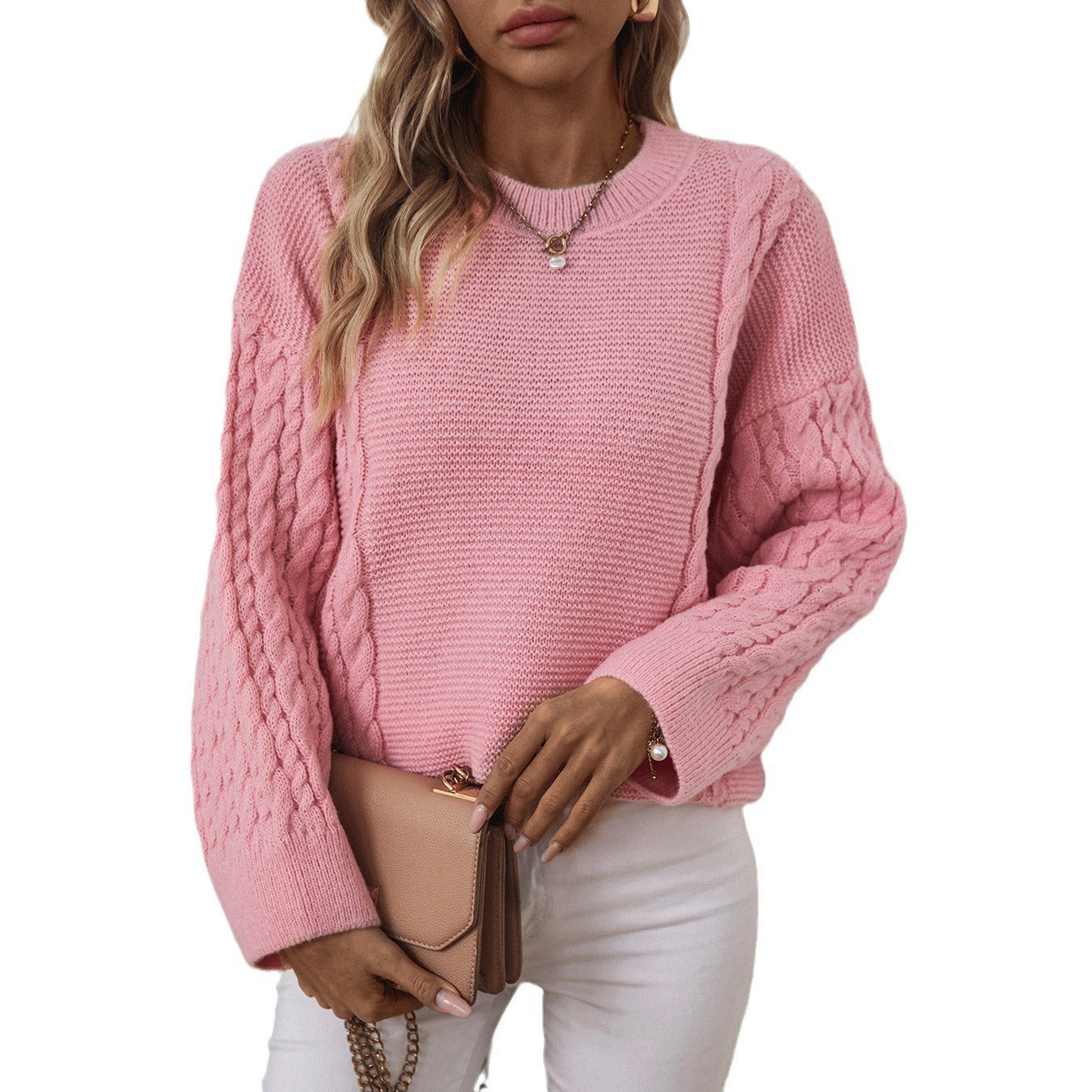 Twist Solid Color Sweater