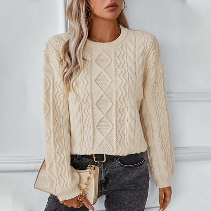 Solid Twisted Twist Sweater