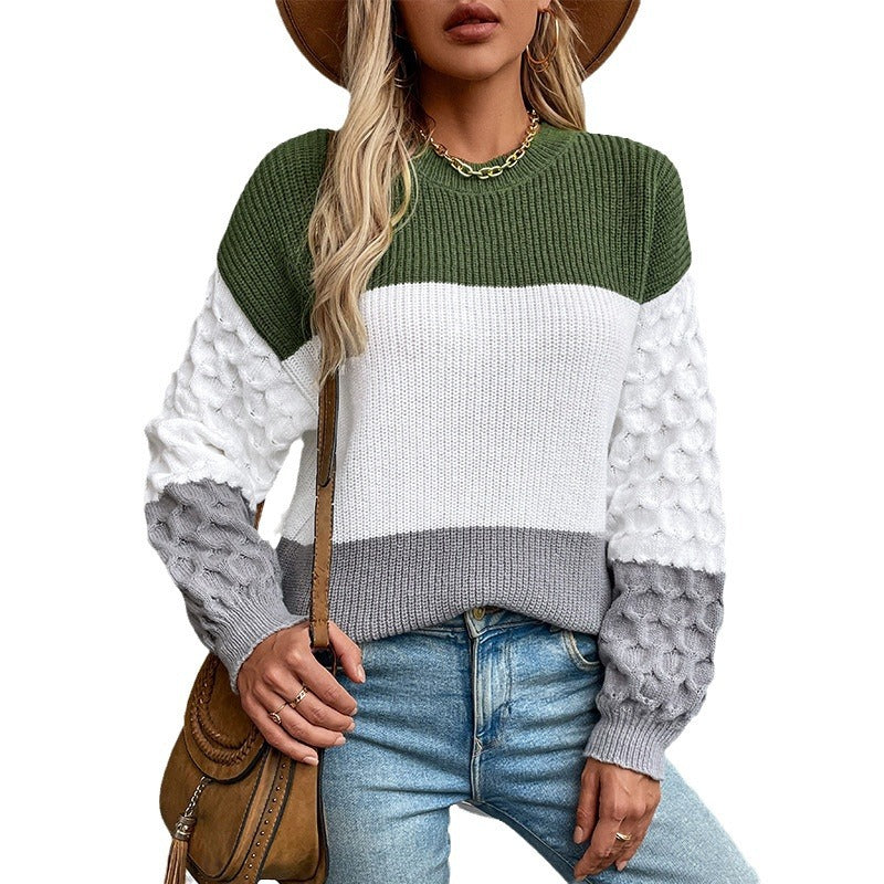 Loose Colorblocking Sweater