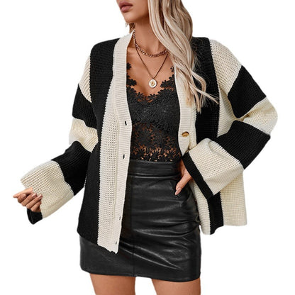 Clashing Stripes Cardigan