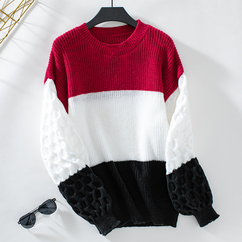 Loose Colorblocking Sweater