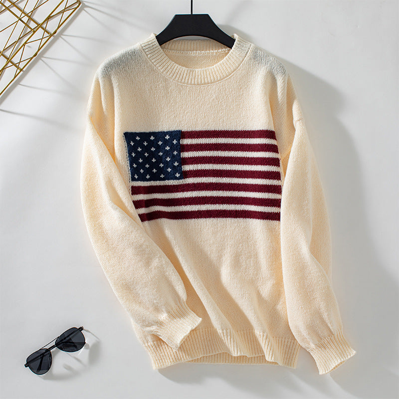 American Flag Crew Sweater