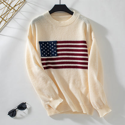 American Flag Crew Sweater