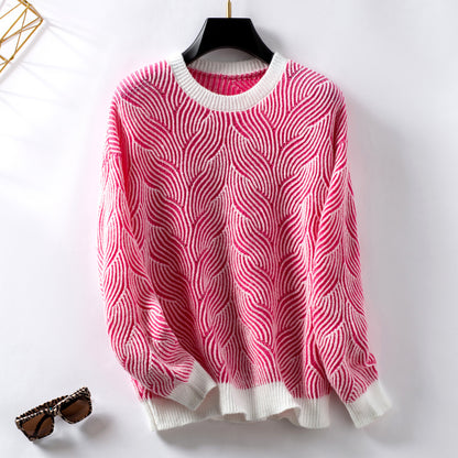 Vintage Striped Clashing Sweater