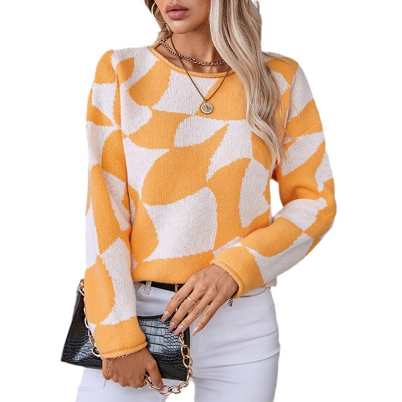 Colorblocking Rolled Sweater