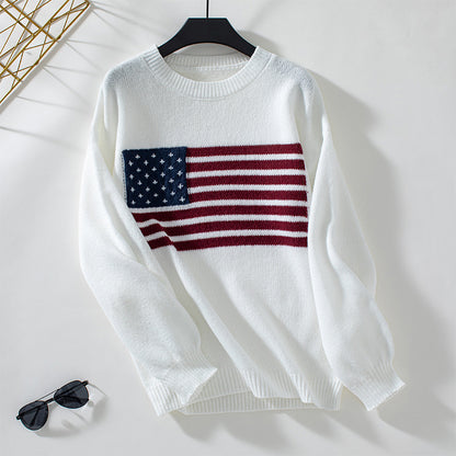 American Flag Crew Sweater