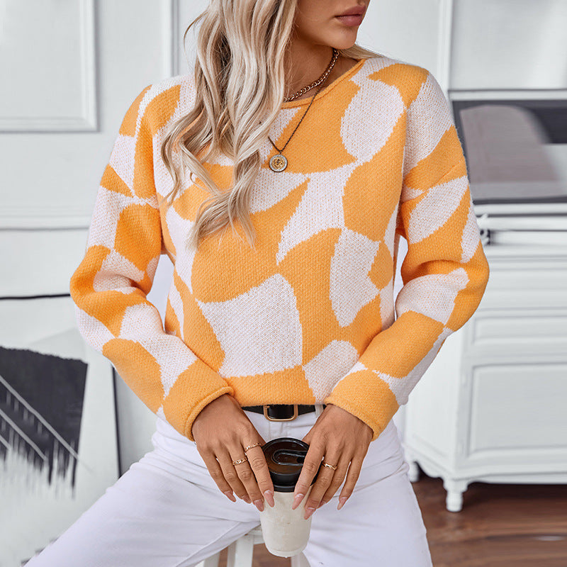 Colorblocking Rolled Sweater