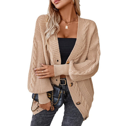 Stranded Knit Loose Cardigan