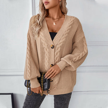 Stranded Knit Loose Cardigan