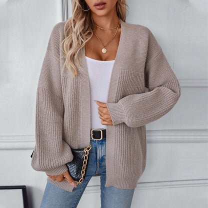 Loose Mid-Length Cardigan Jacket