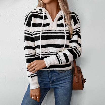 Striped Hooded Sweater