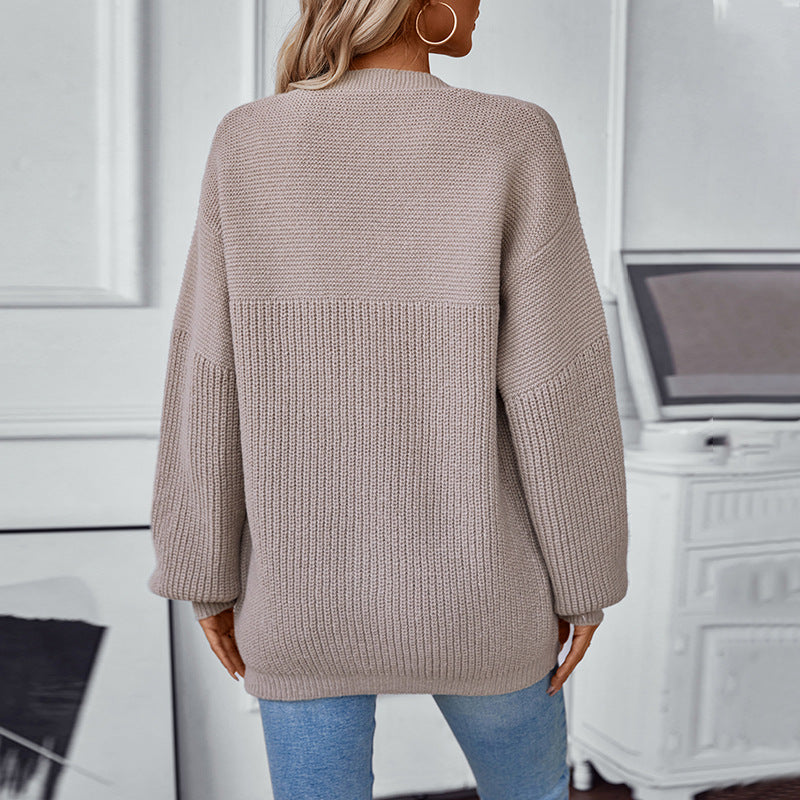 Loose Mid-Length Cardigan Jacket