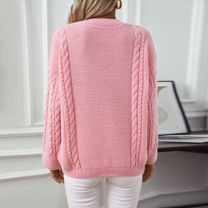 Twist Solid Color Sweater