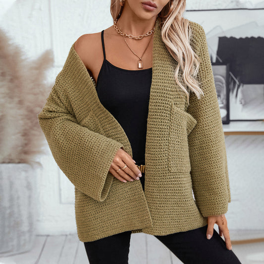 Pocket Cardigan Sweater Jacket