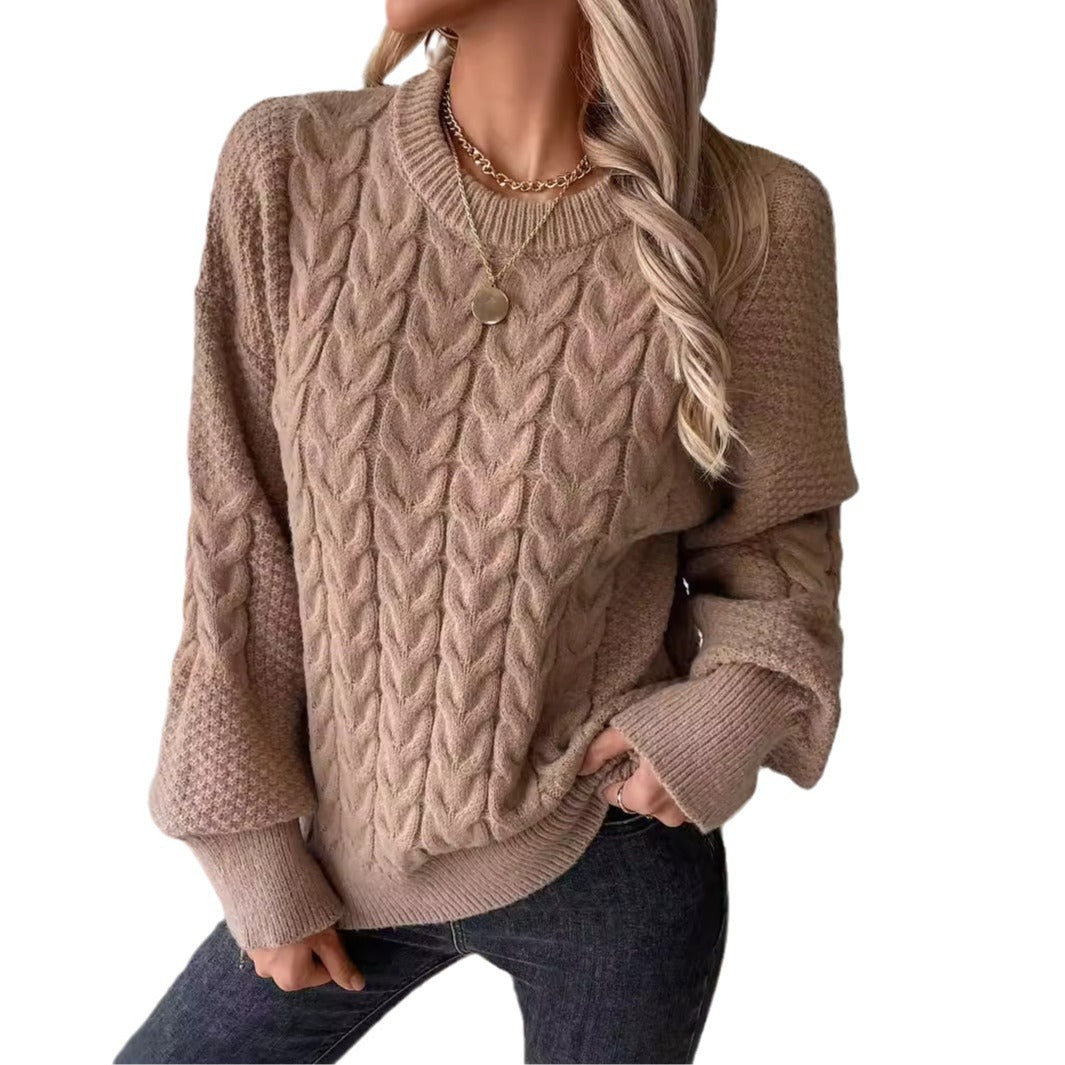 Round Neck Twist Sweater