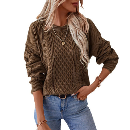 Twist Front Solid Knit Sweater