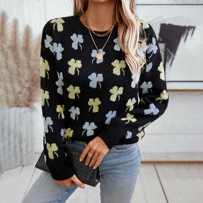 Floral Jacquard Sweater