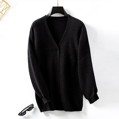 Loose Mid-Length Cardigan Jacket