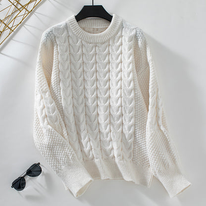 Round Neck Twist Sweater