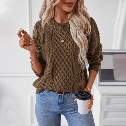 Twist Front Solid Knit Sweater