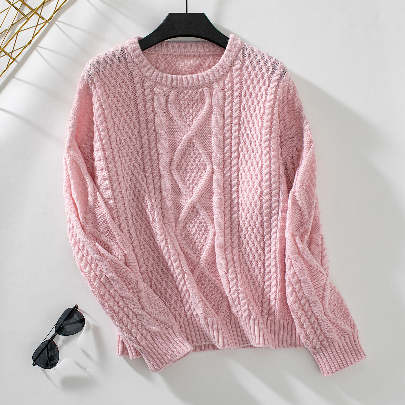 Solid Twist Pullover Sweater