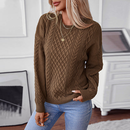 Twist Front Solid Knit Sweater