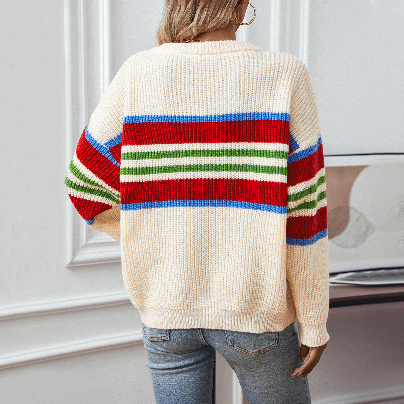 Rainbow Knit Sweater