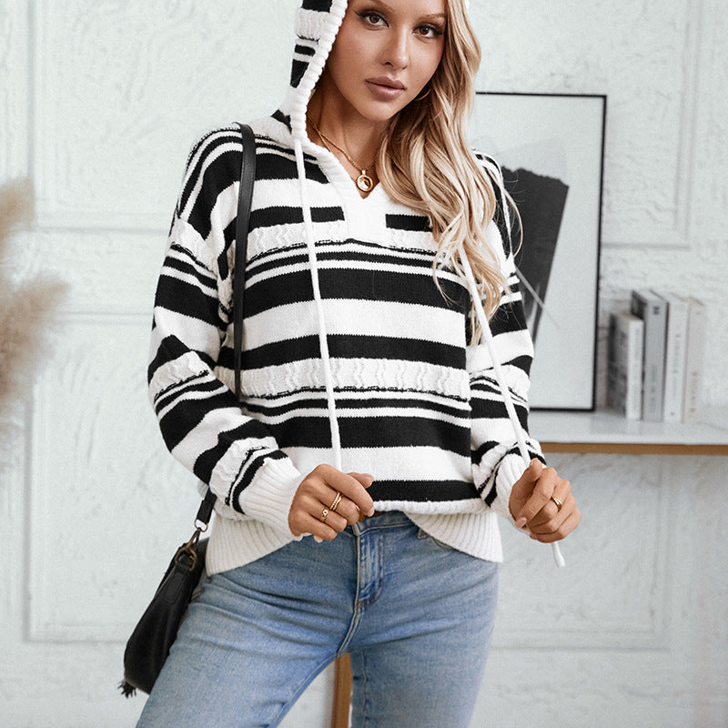 Striped Hooded Sweater