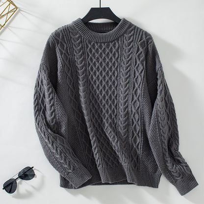 Twist Front Solid Knit Sweater