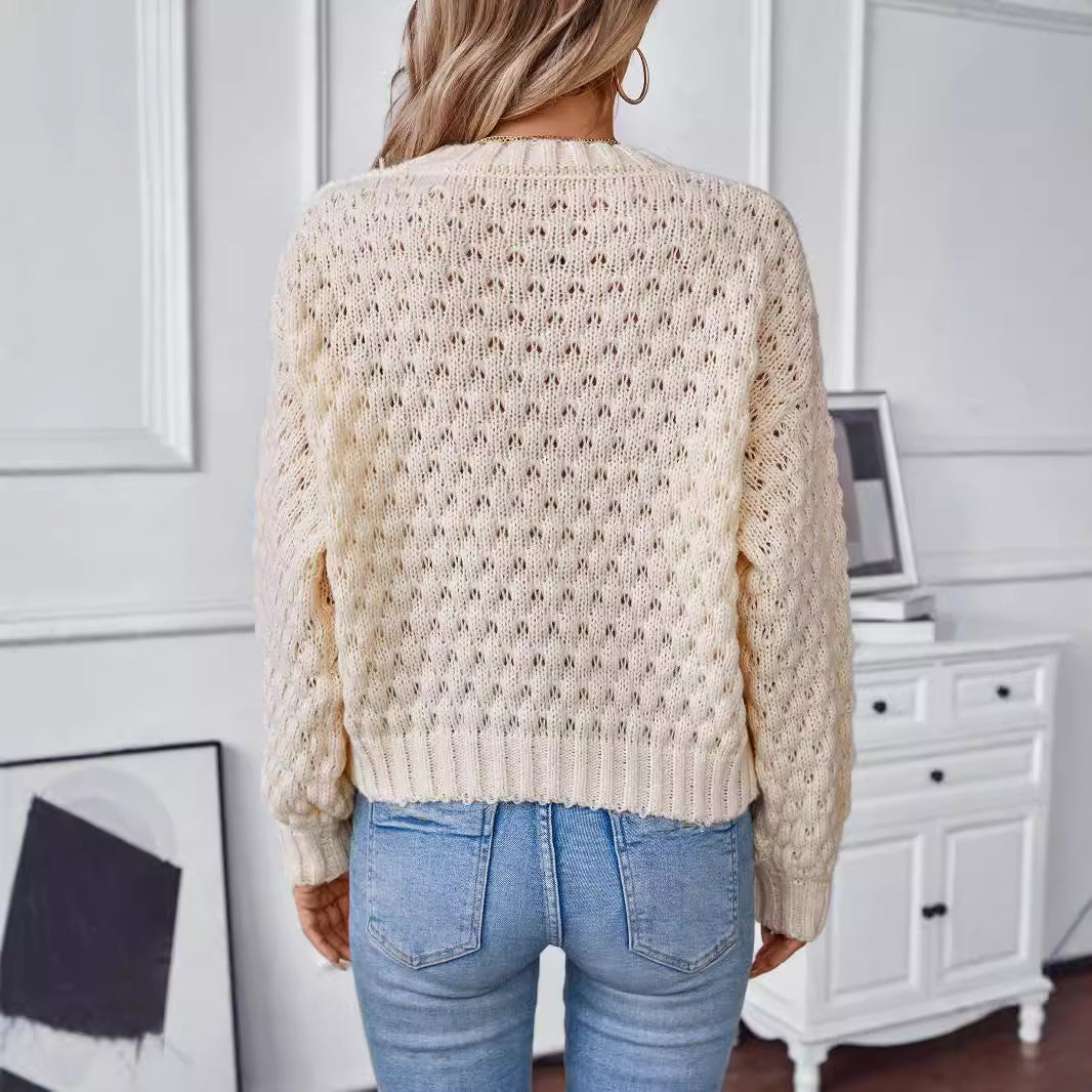 Skeleton Loose Round Neck Sweater