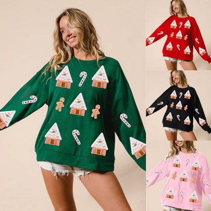 Christmas House Sequin Sweatshirt