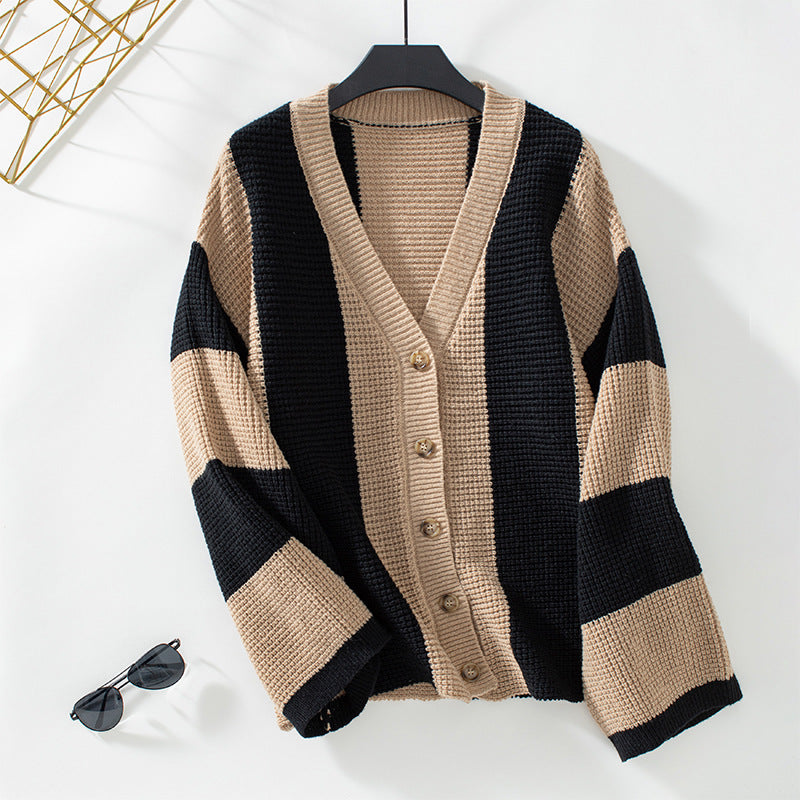 Clashing Stripes Cardigan