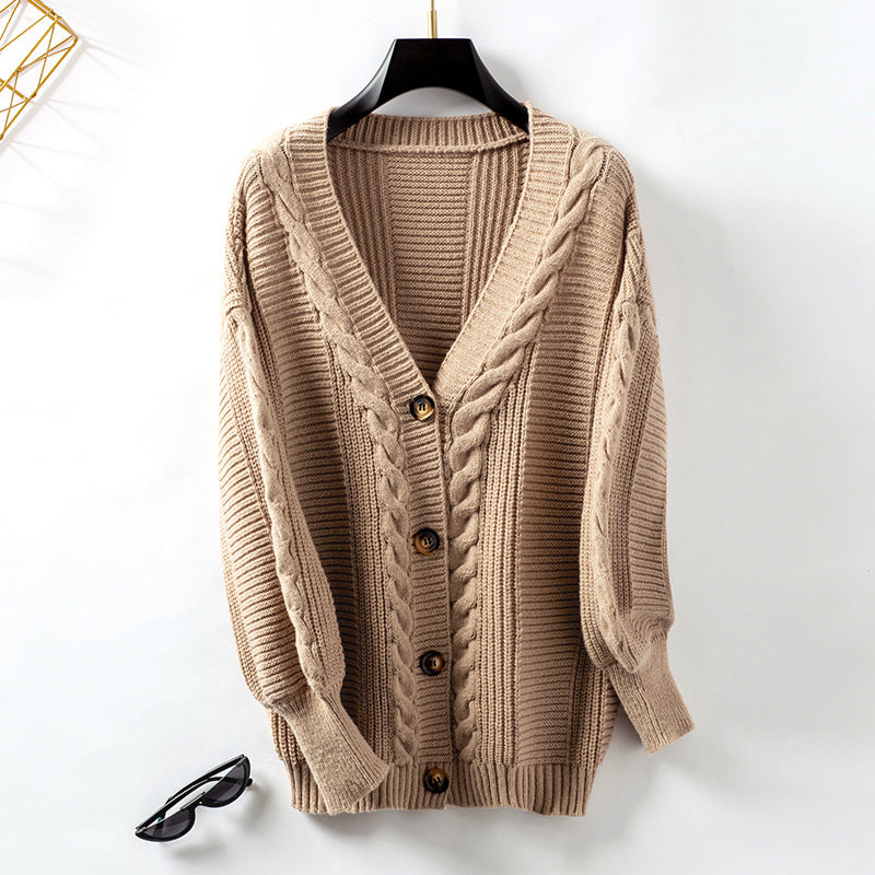 Stranded Knit Loose Cardigan