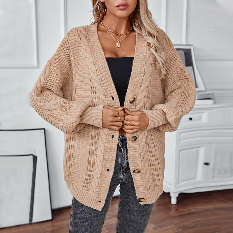 Stranded Knit Loose Cardigan