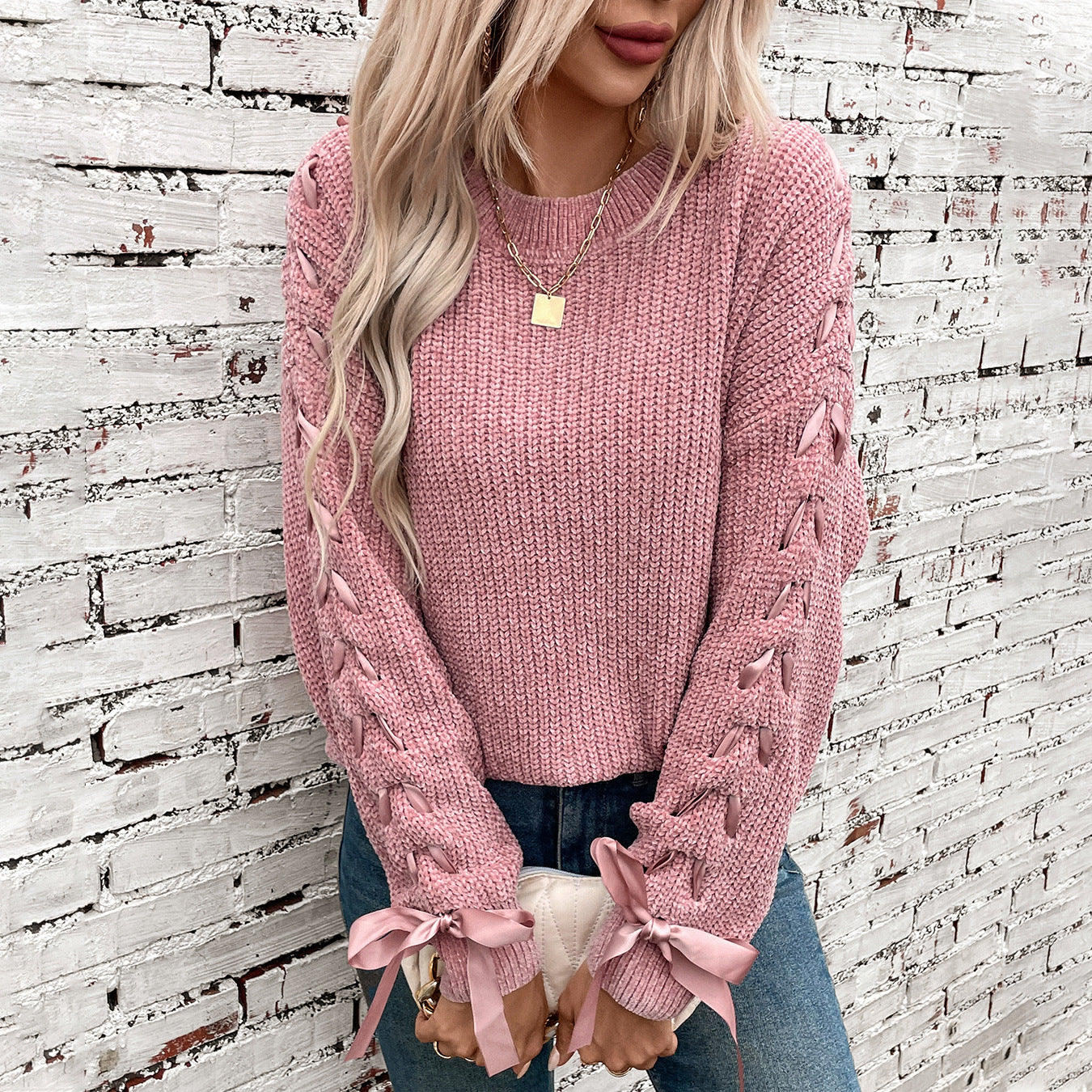 Tie Bow Pullover Knit