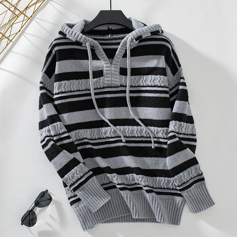 Striped Hooded Sweater