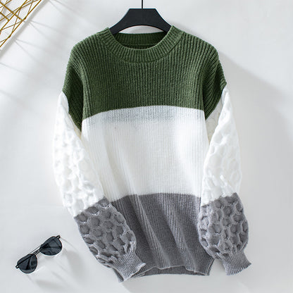 Loose Colorblocking Sweater