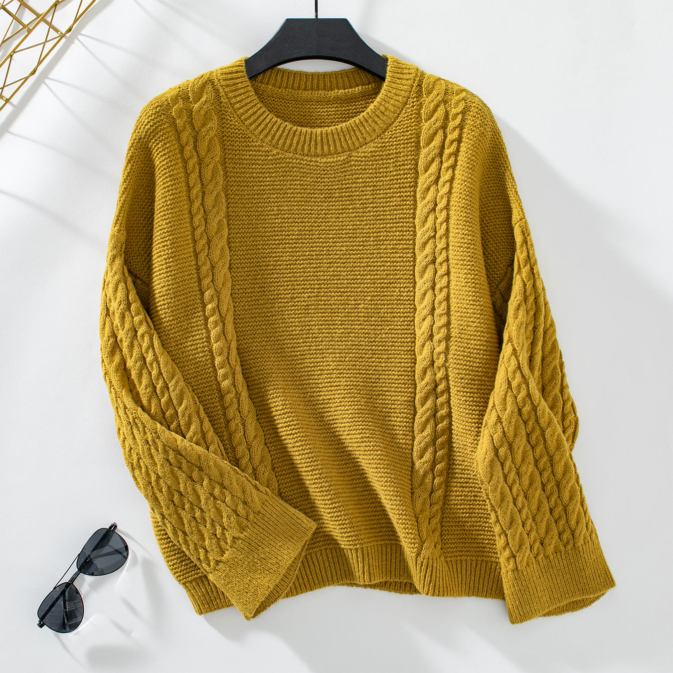 Twist Solid Color Sweater