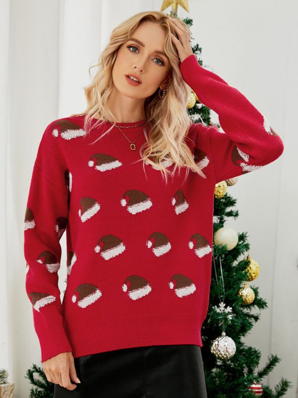 Christmas Hat Cartoon Sweater