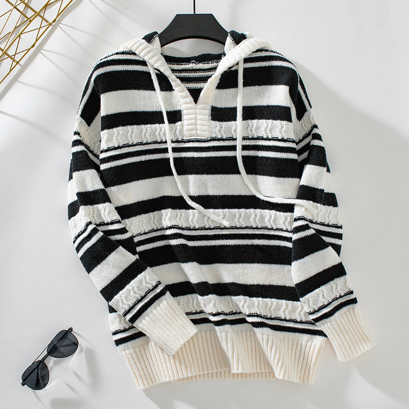 Striped Hooded Sweater