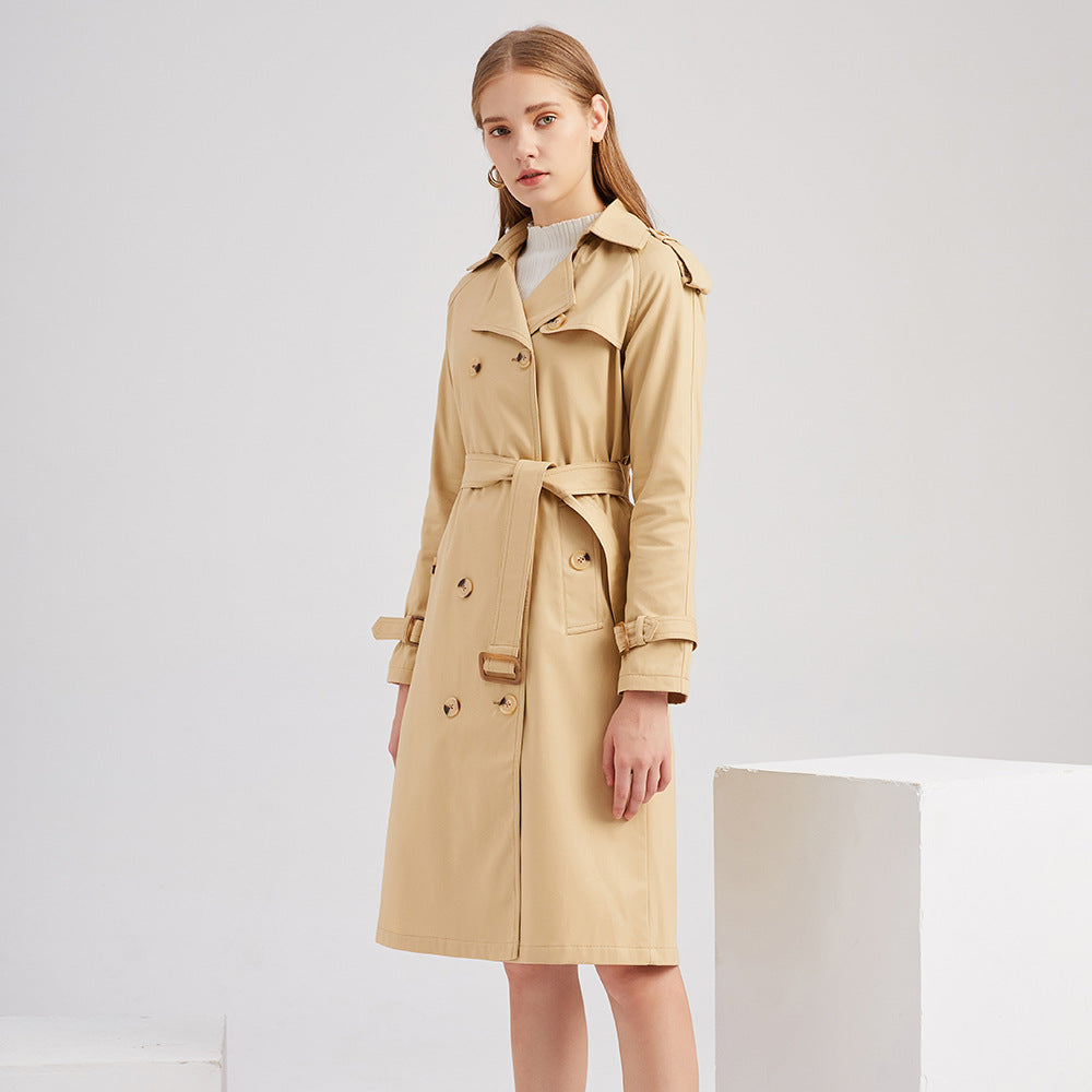 Long Waisted Trench Coat