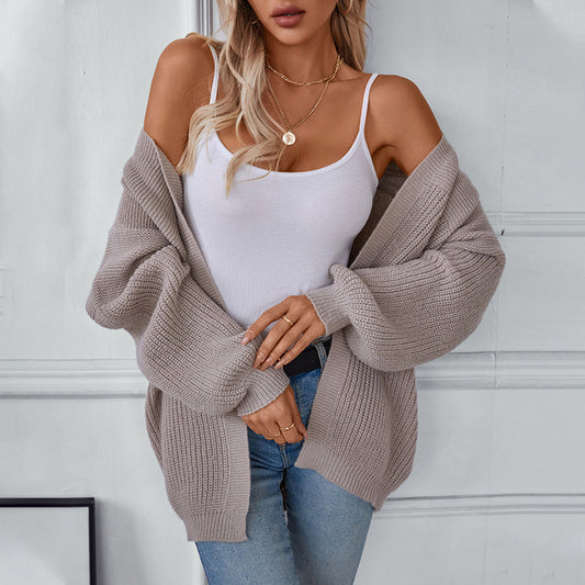 Loose Mid-Length Cardigan Jacket